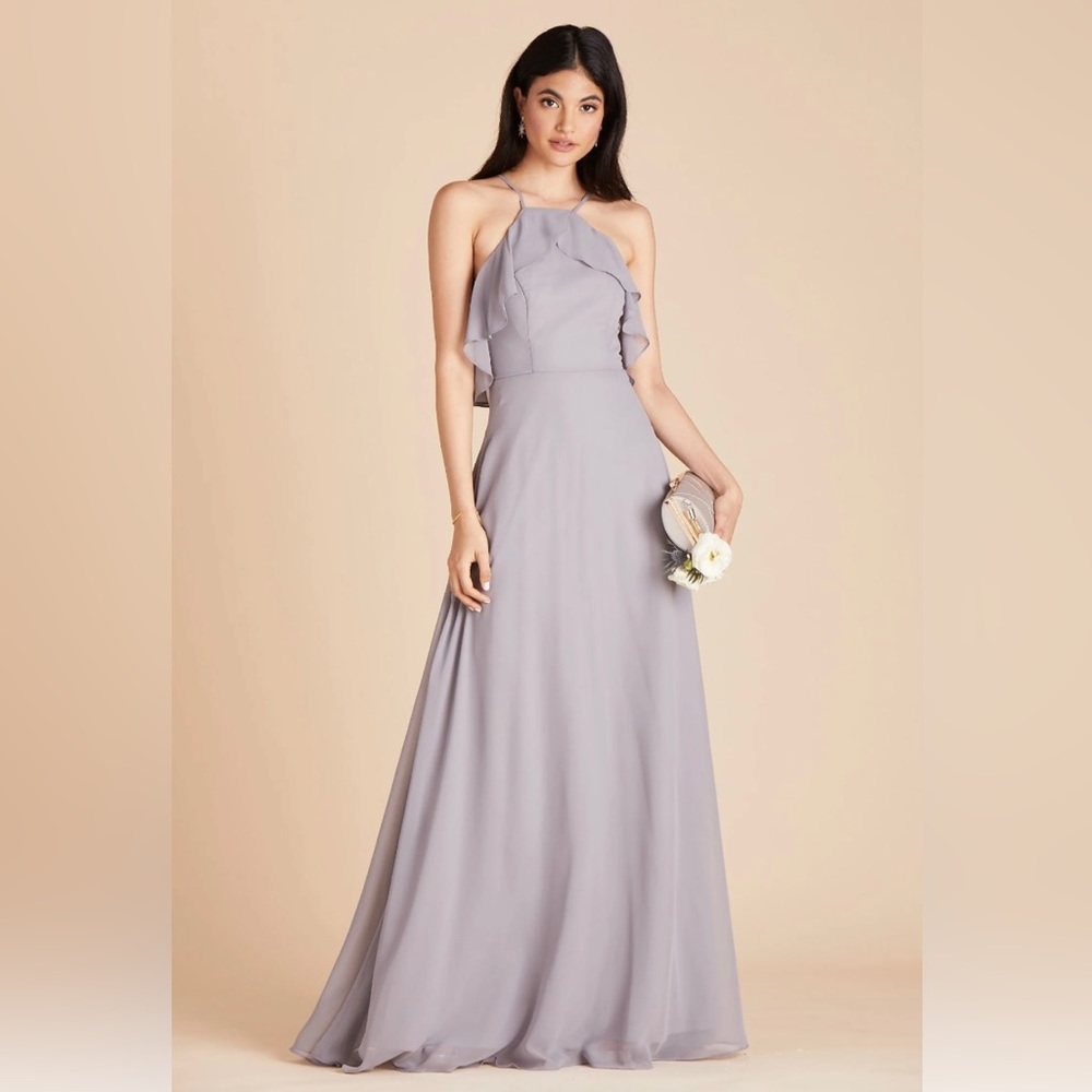 Birdy Grey Jules chiffon dress in silver